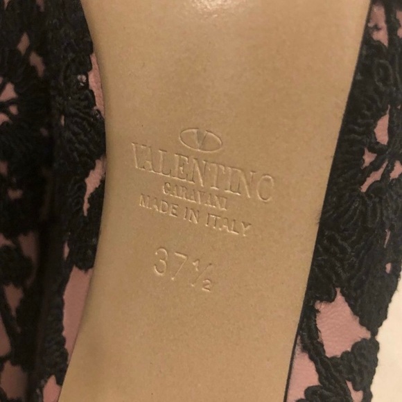 VALENTINO GARAVANI Peep Toe Floral Embroidered Ankle Boots Size 37.5 - Picture 6 of 10